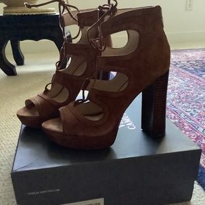 Vince Camino suede block heel 7.5